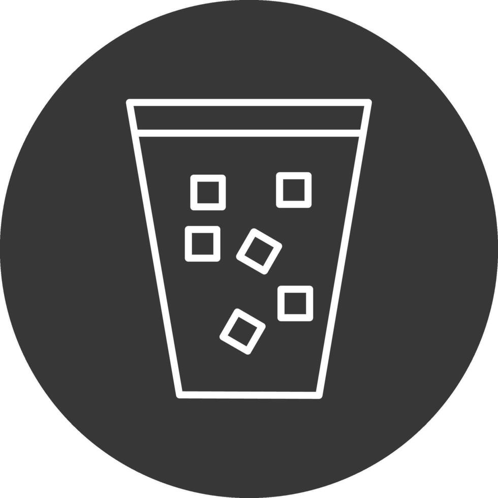 Ice Line Inverted Icon Design vector