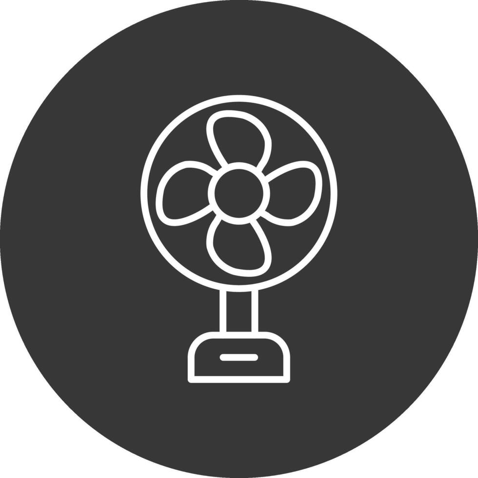 ventilador línea invertido icono diseño vector