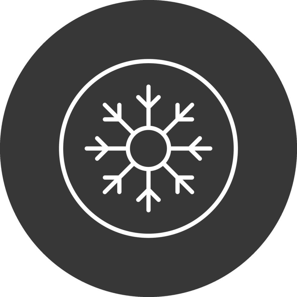 Frost Line Inverted Icon Design vector