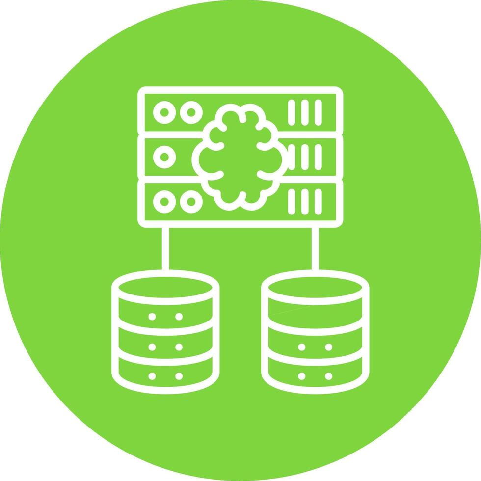 Servers Multi Color Circle Icon vector