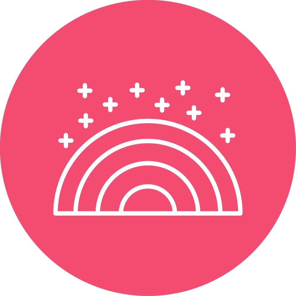 Rainbows Multi Color Circle Icon vector