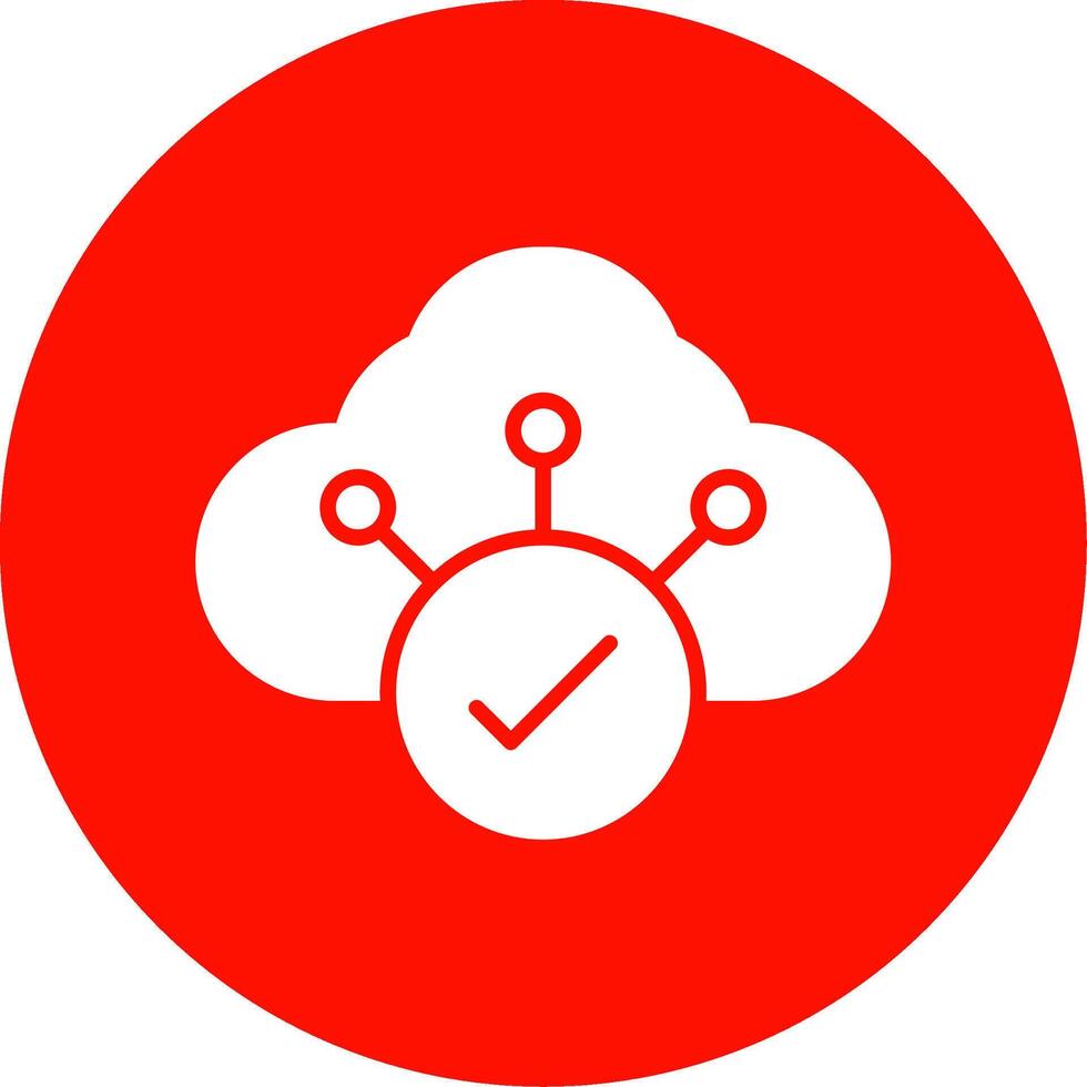Cloud Multi Color Circle Icon vector