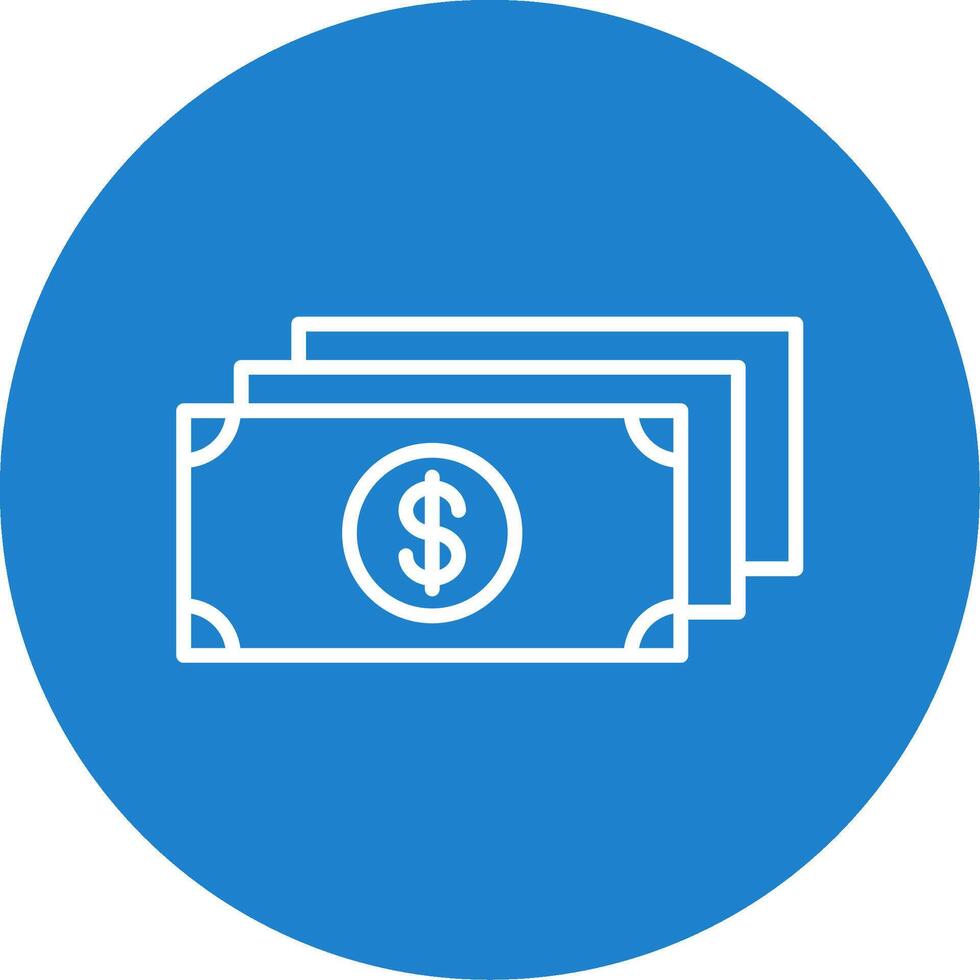 Dollar Multi Color Circle Icon vector