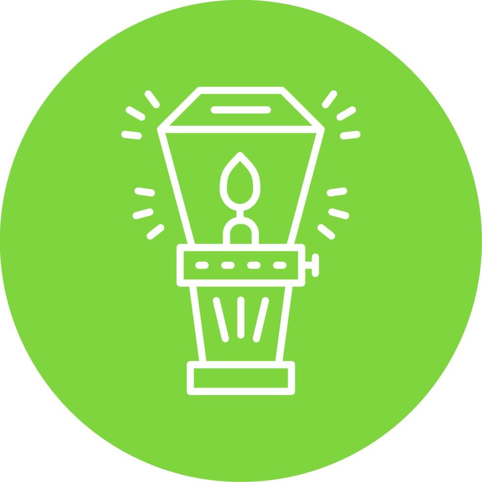 Lamp Multi Color Circle Icon vector