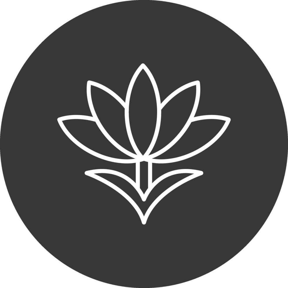 Saffron Line Inverted Icon Design vector