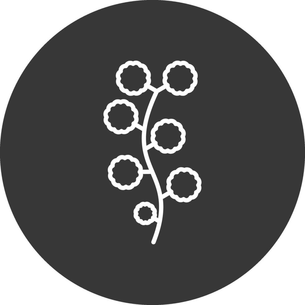 Wattle Line Inverted Icon Design vector