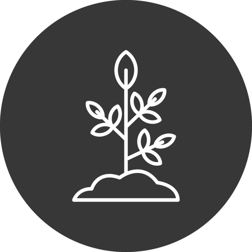 Plant Line Inverted Icon Design vector