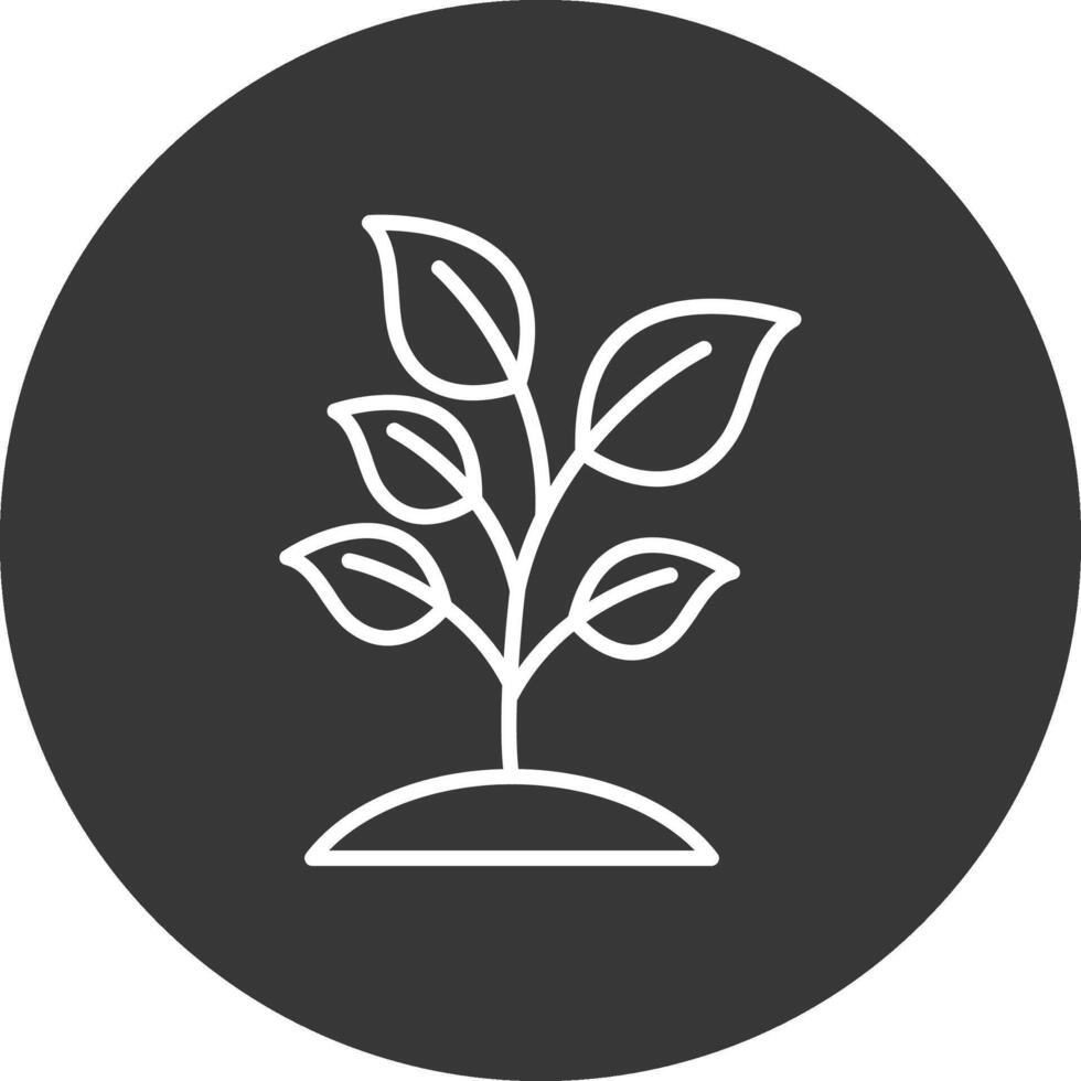 Plant Line Inverted Icon Design vector