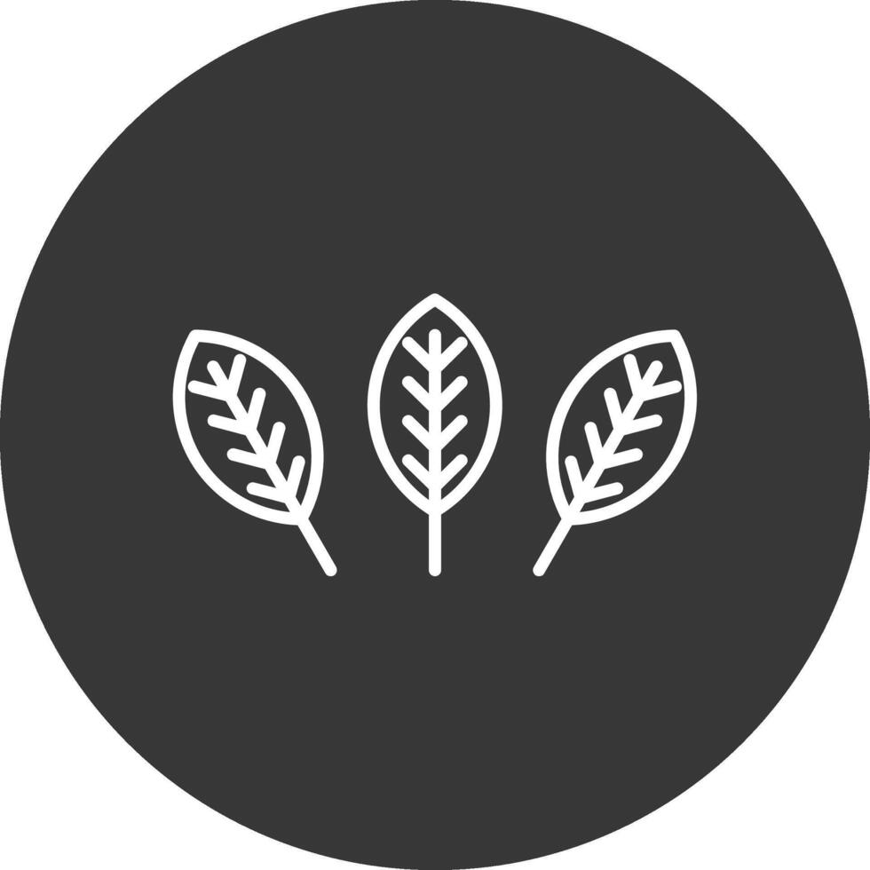 Croton Line Inverted Icon Design vector