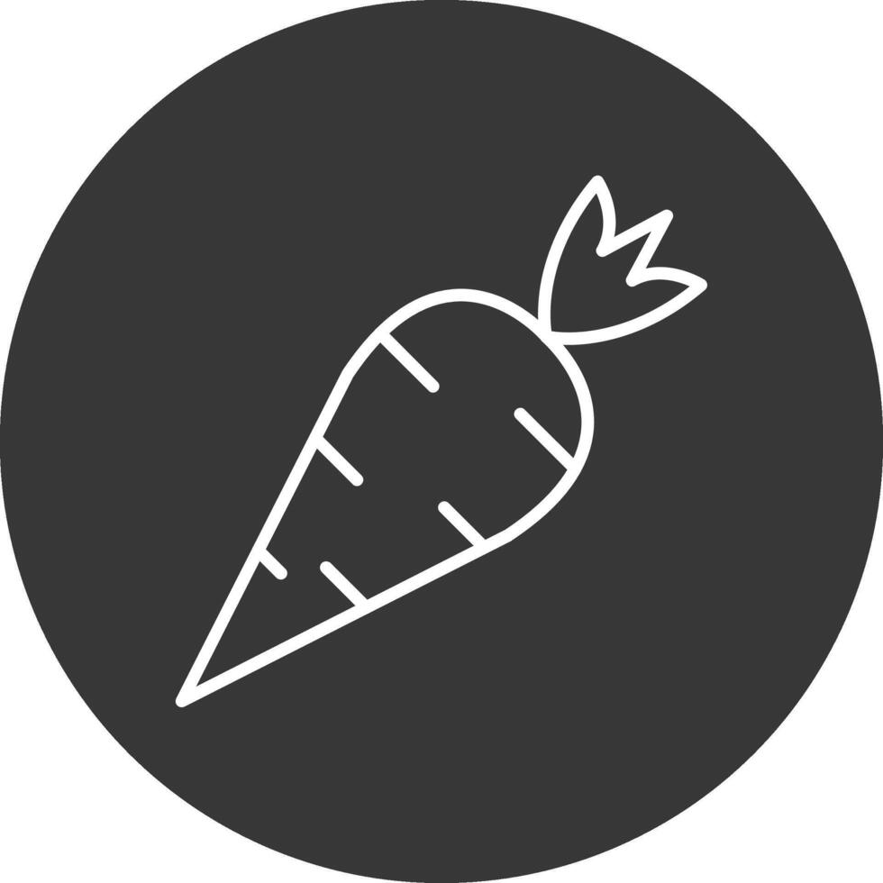Carrot Line Inverted Icon Design vector
