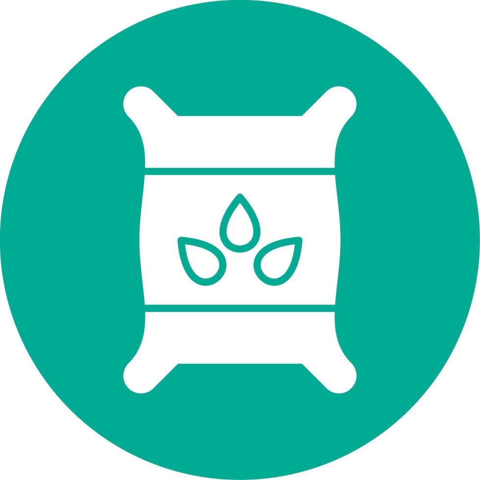 Seed Bag Multi Color Circle Icon vector