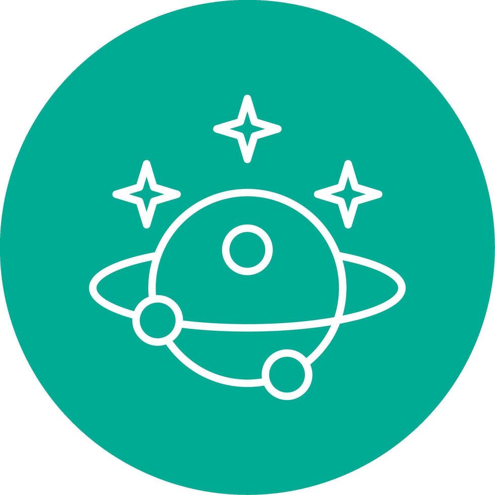 Astronomy Multi Color Circle Icon vector