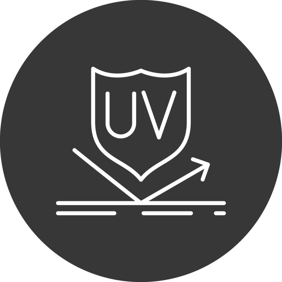 UV Protection Line Inverted Icon Design vector
