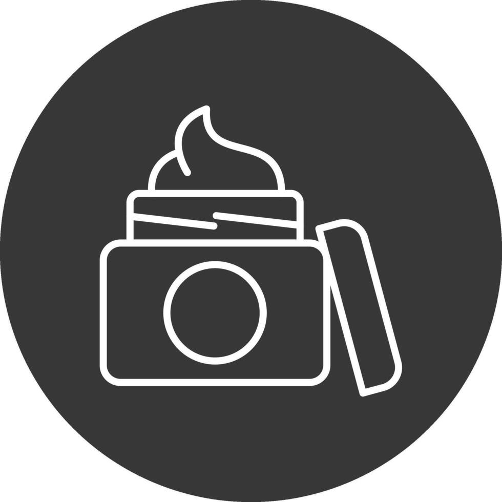Face Cream Line Inverted Icon Design vector