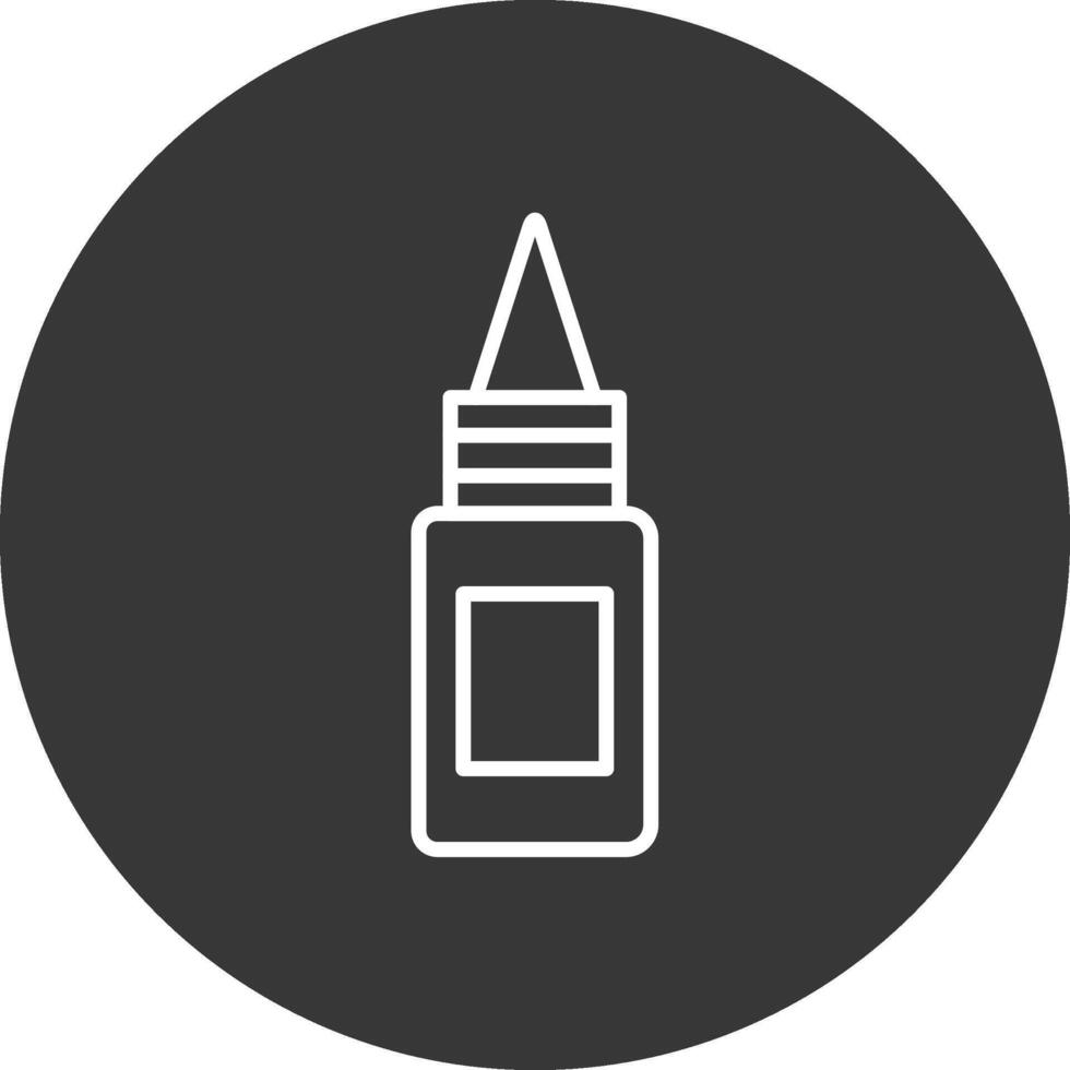 Bottle Line Inverted Icon Design vector