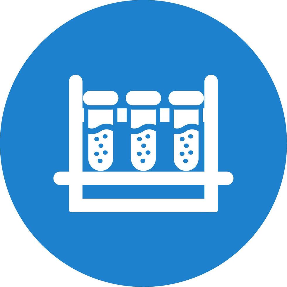 Test Tubes Multi Color Circle Icon vector
