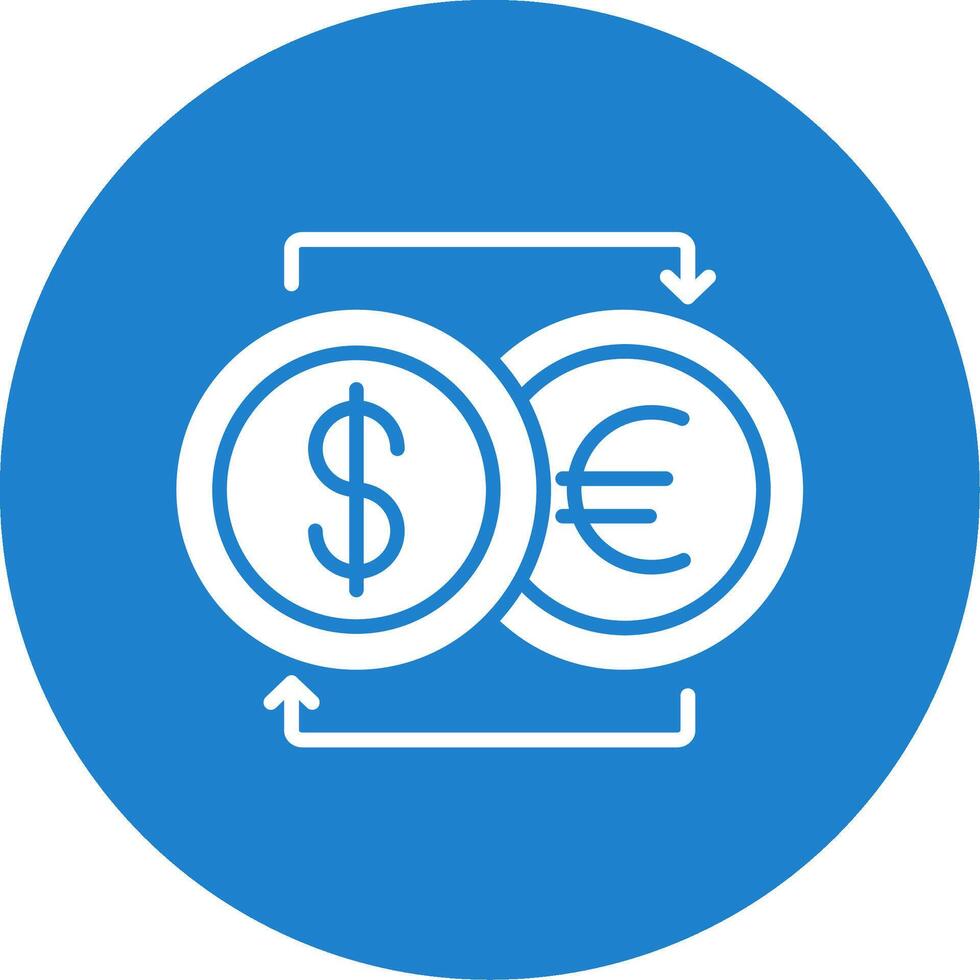 Currency Exchnage Multi Color Circle Icon vector