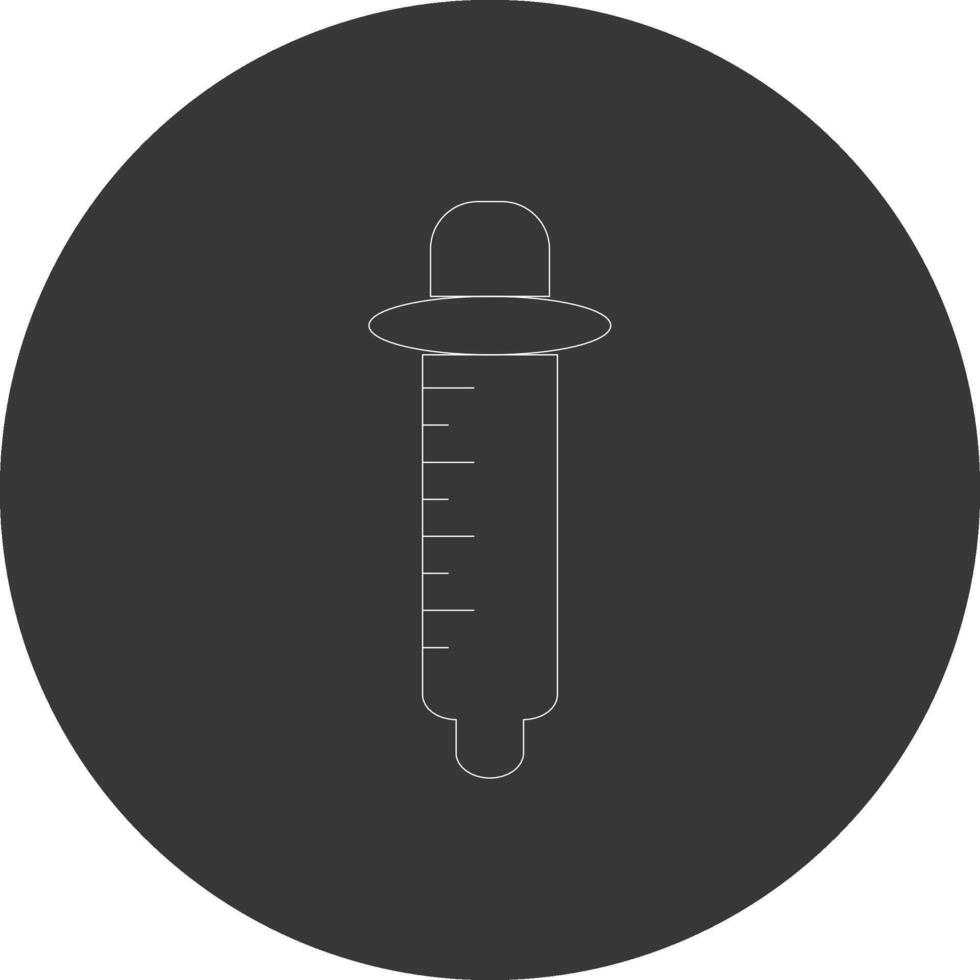 Pipette Line Inverted Icon Design vector