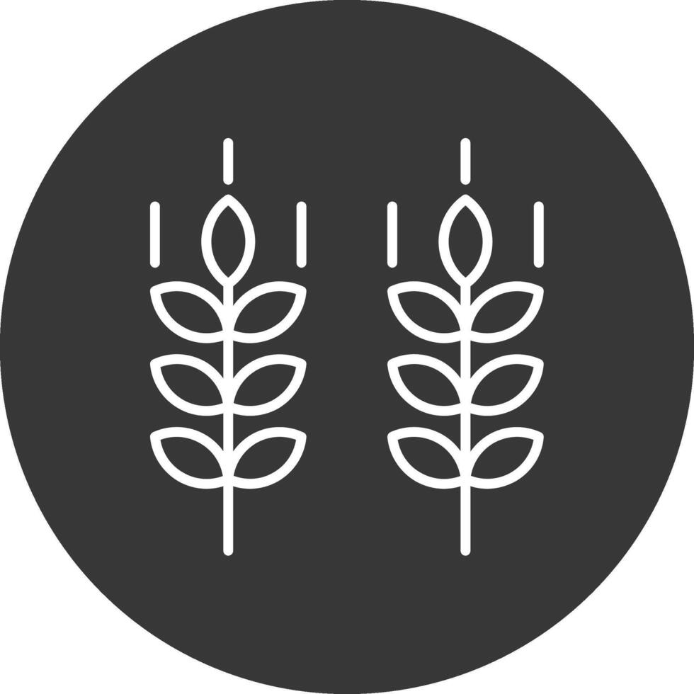 Wheat Line Inverted Icon Design vector