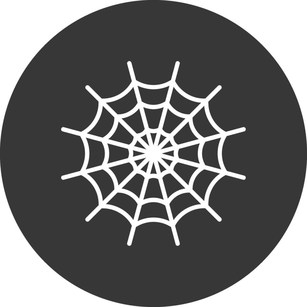 Spider Web Line Inverted Icon Design vector