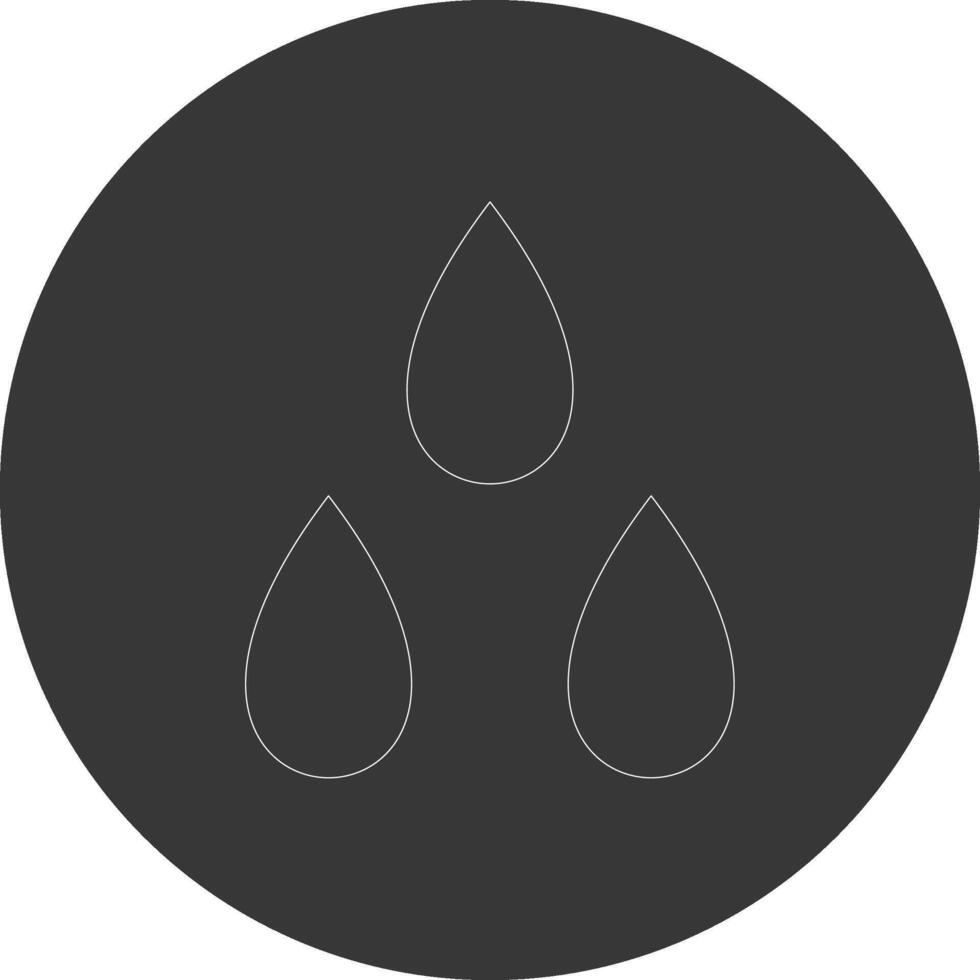Water Drop Line Inverted Icon Design vector