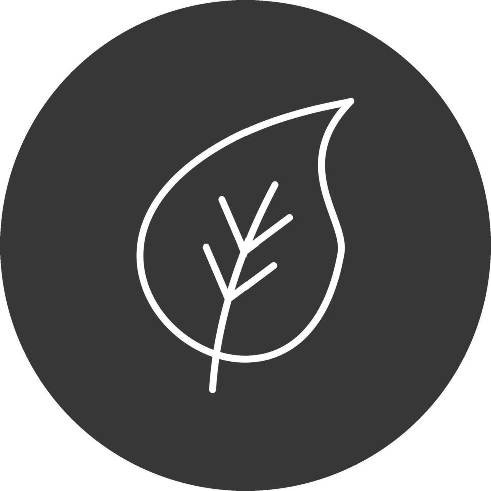 Leaf Line Inverted Icon Design vector