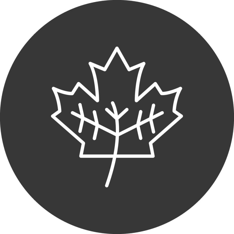 Leaf Line Inverted Icon Design vector