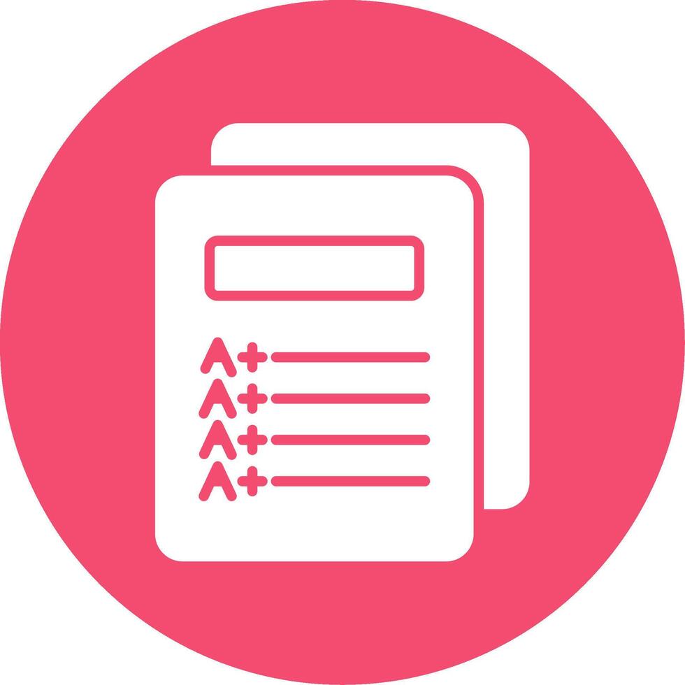 Report Card Multi Color Circle Icon vector