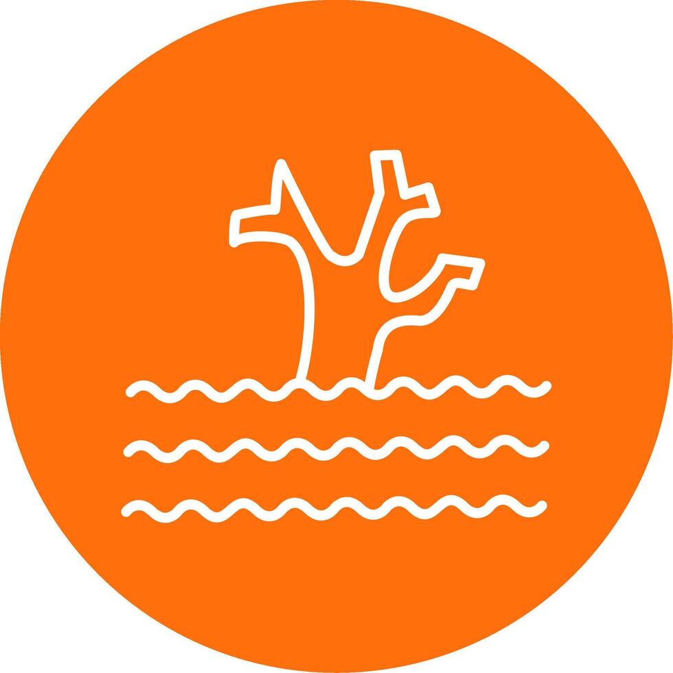 Flood Multi Color Circle Icon vector