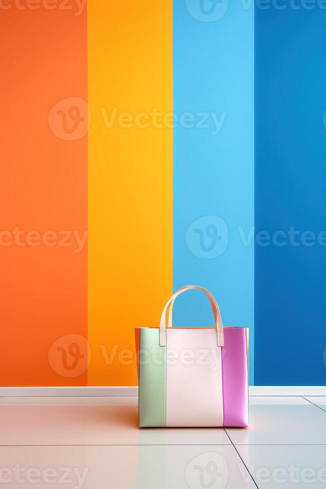Tote bag canvas fabric cloth shopping sack mockup blank template. Person holding a bag in hand photo