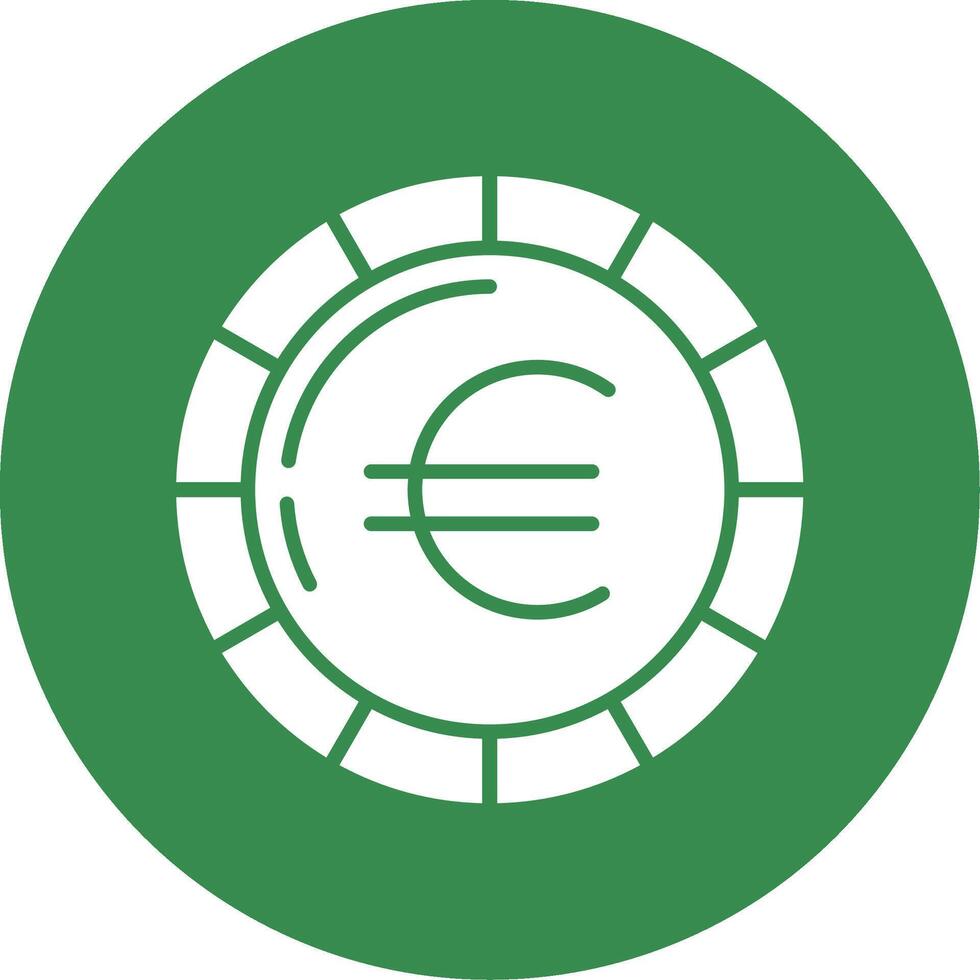 Euro Coin Multi Color Circle Icon vector