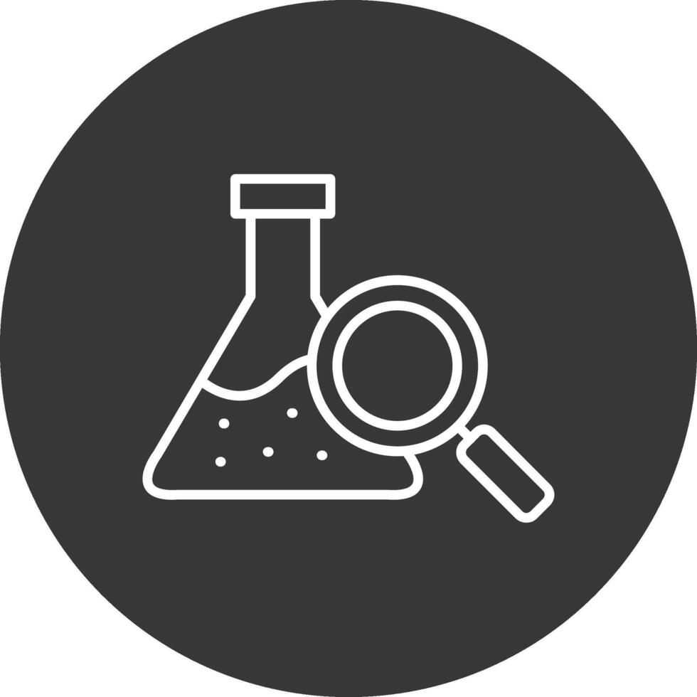 Chemical Analysis Line Inverted Icon Design vector