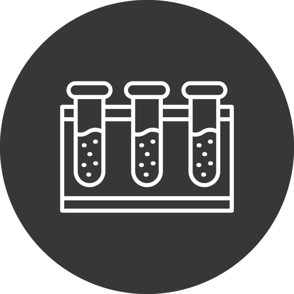 Test Tubes Line Inverted Icon Design vector