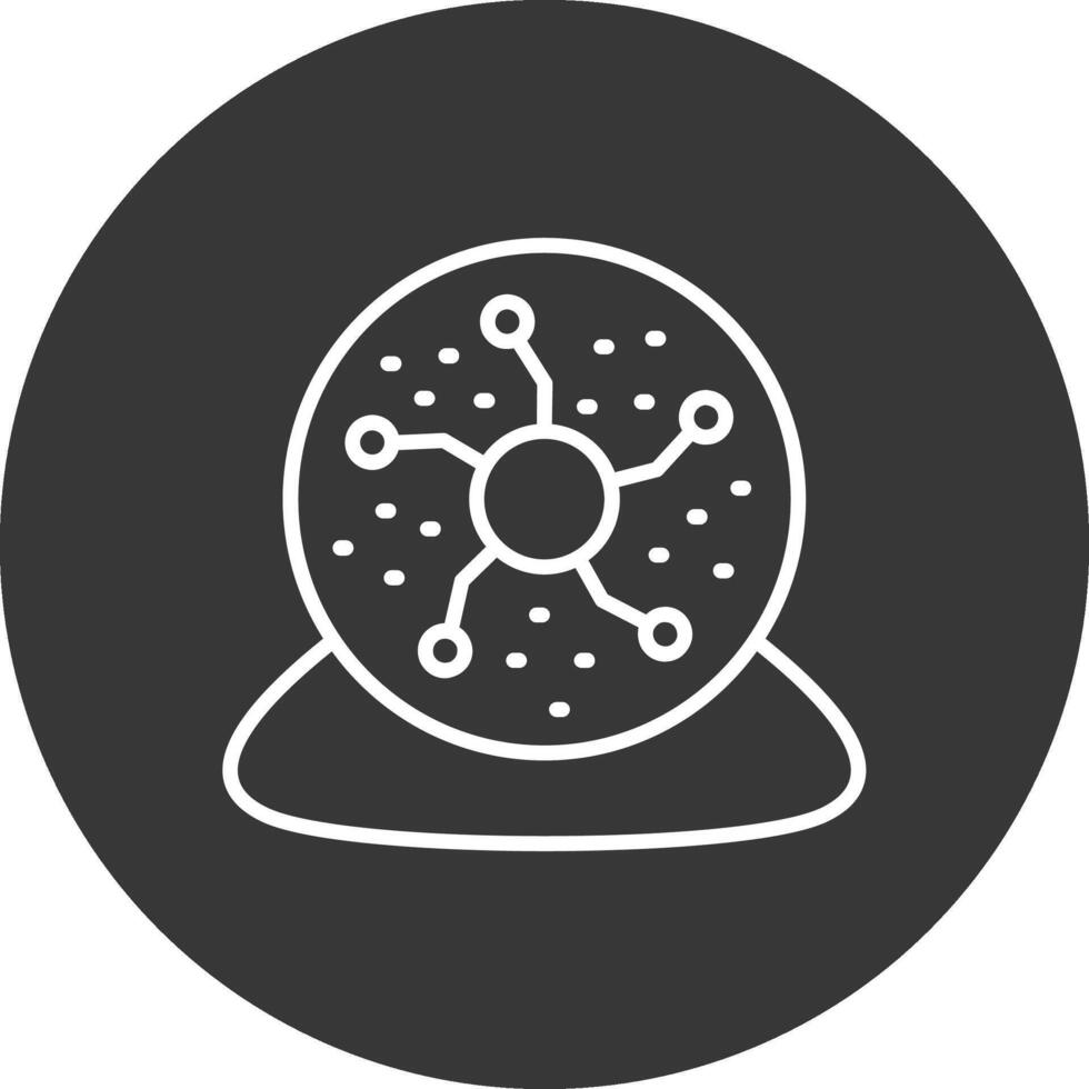 Plasma Ball Line Inverted Icon Design vector