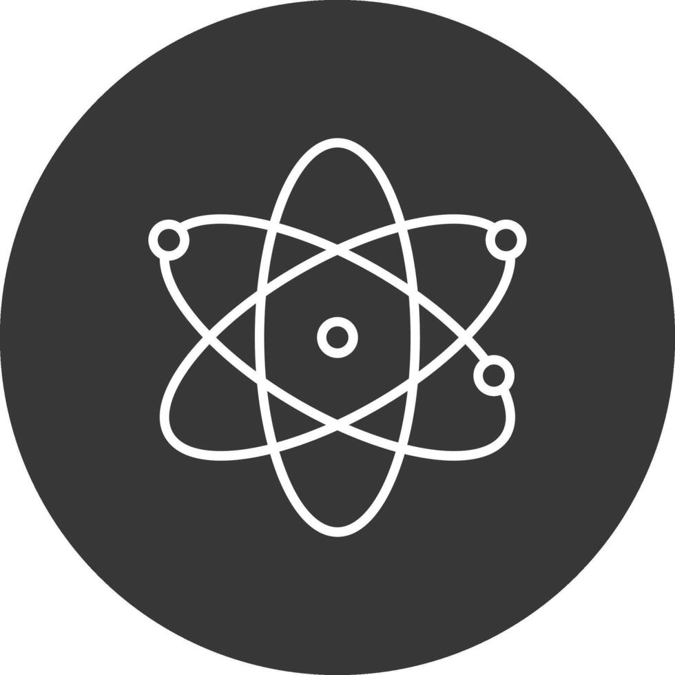 Science Line Inverted Icon Design vector