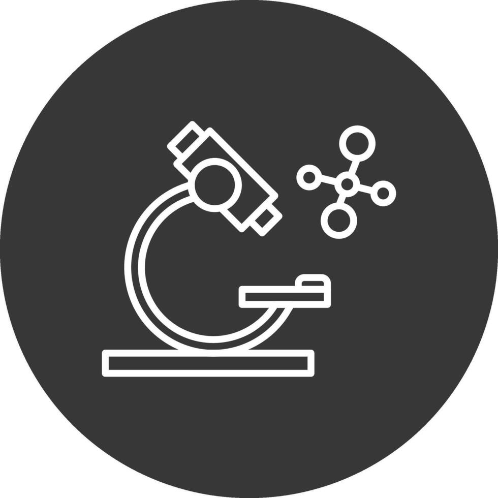 Microscope Line Inverted Icon Design vector