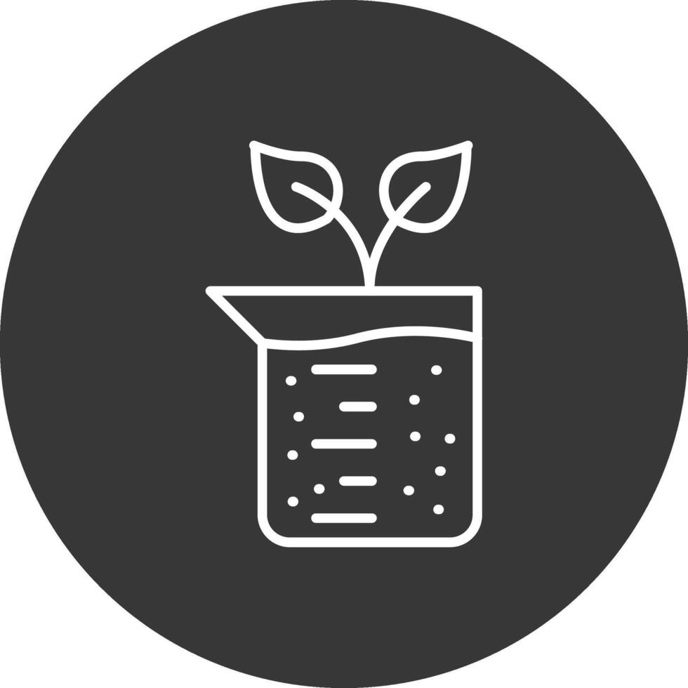 Beaker Line Inverted Icon Design vector