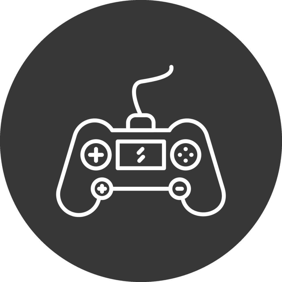 juego de azar consola línea invertido icono diseño vector