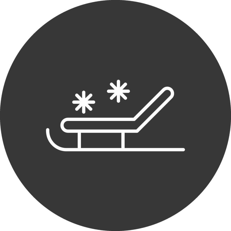 Sled Line Inverted Icon Design vector