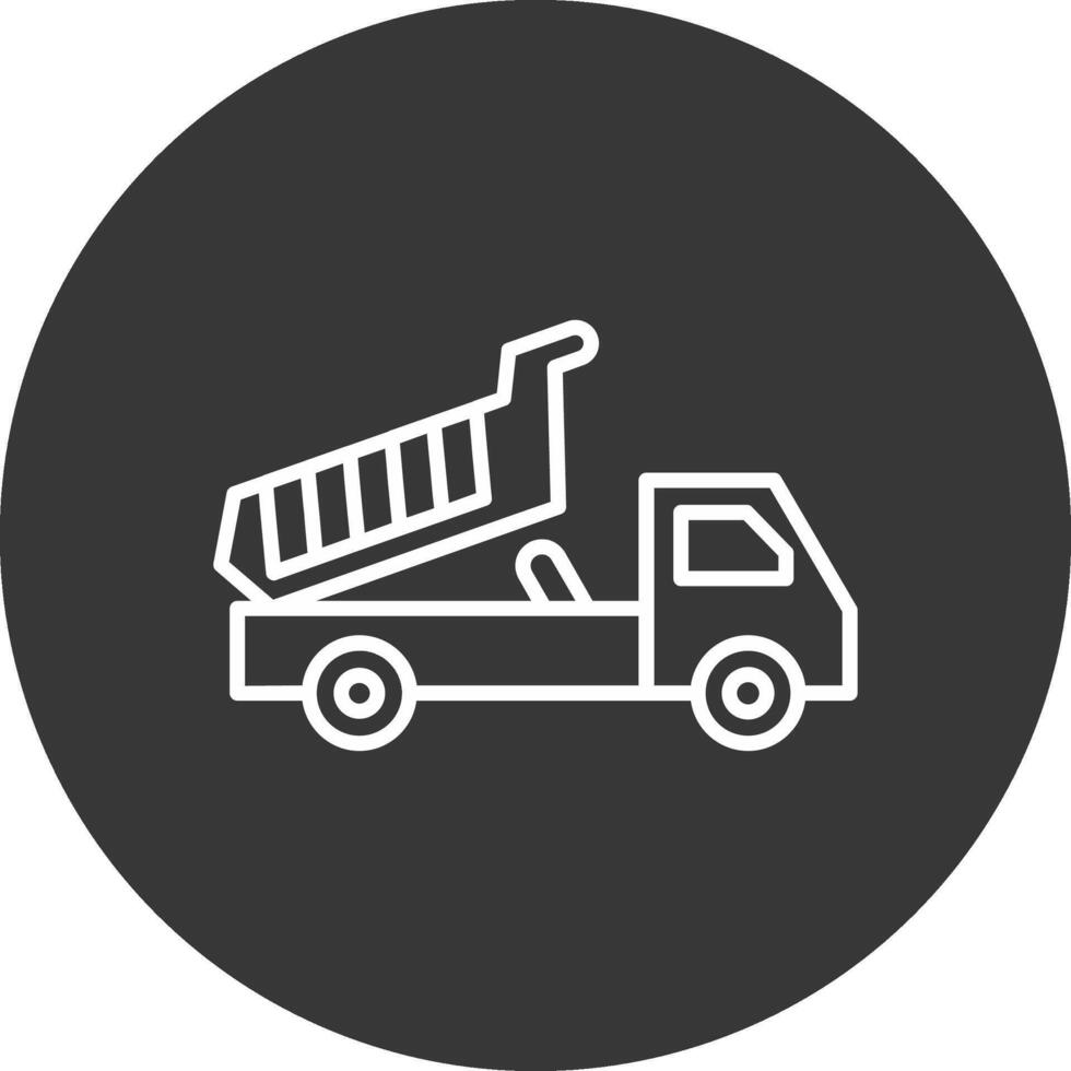 Tipper Line Inverted Icon Design vector