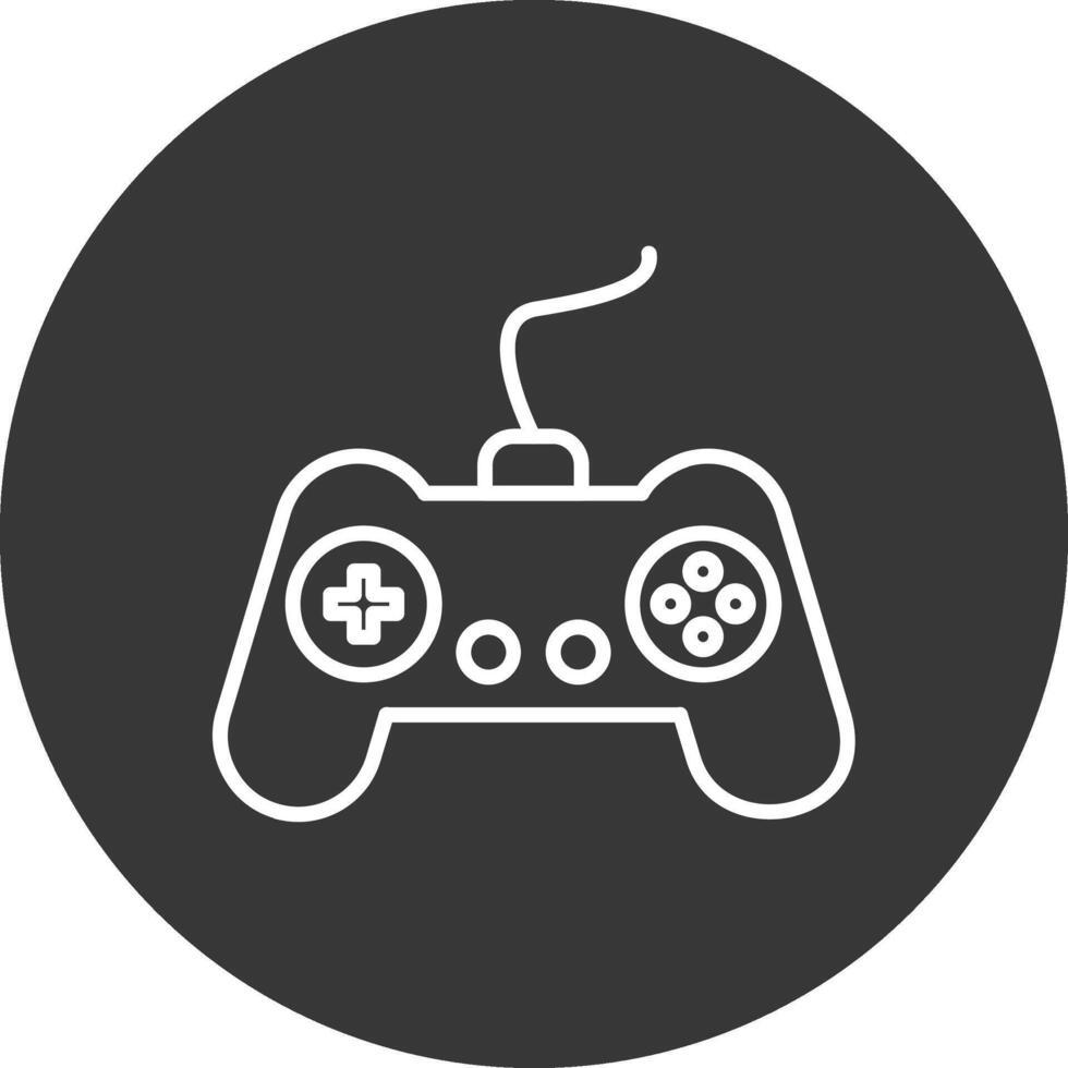 Gamer Line Inverted Icon Design vector