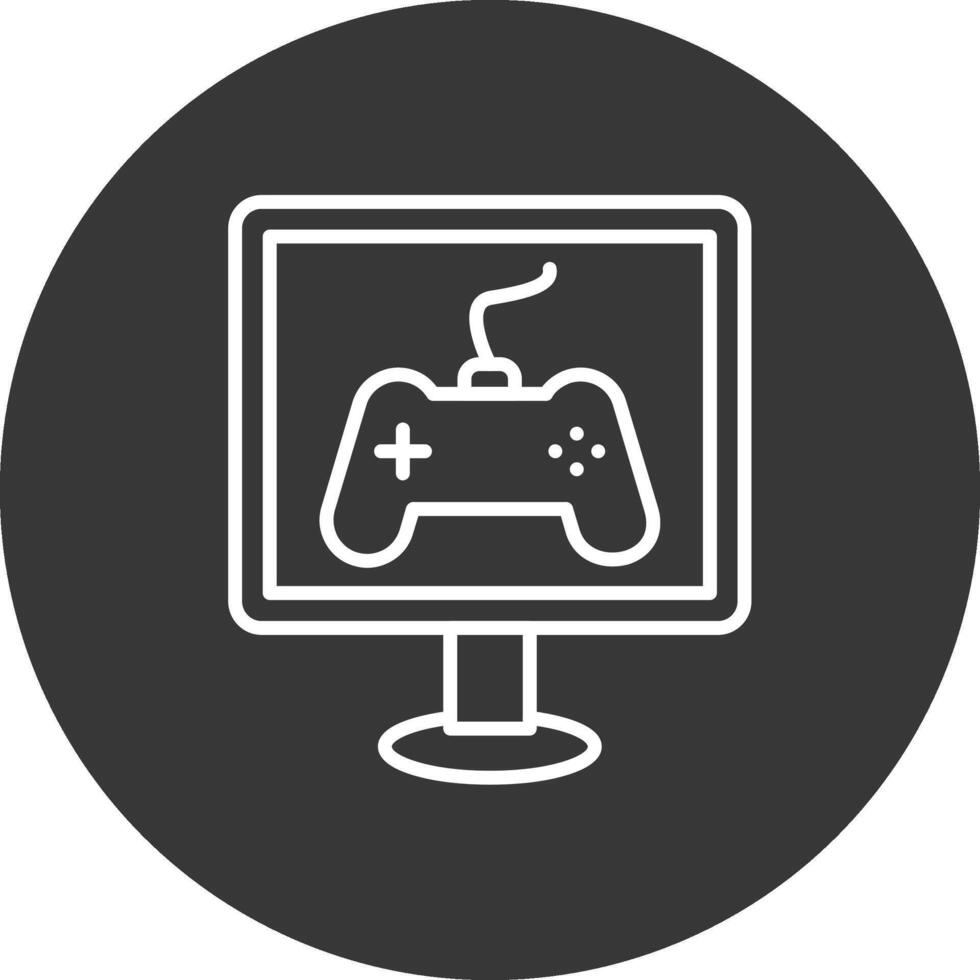 Gaming Line Inverted Icon Design vector