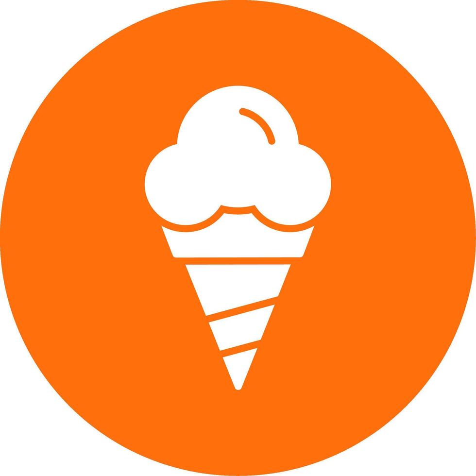 Cone Ice Cream Multi Color Circle Icon vector