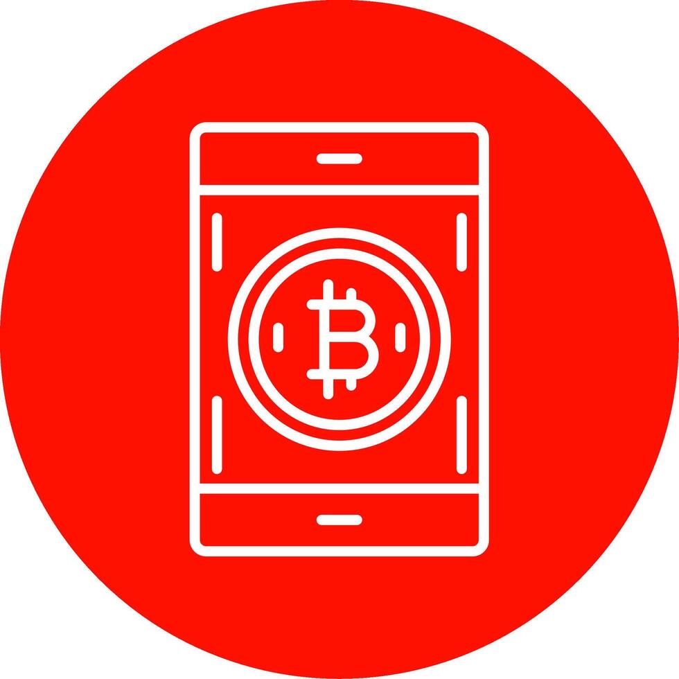 Bitcoin Pay Multi Color Circle Icon vector