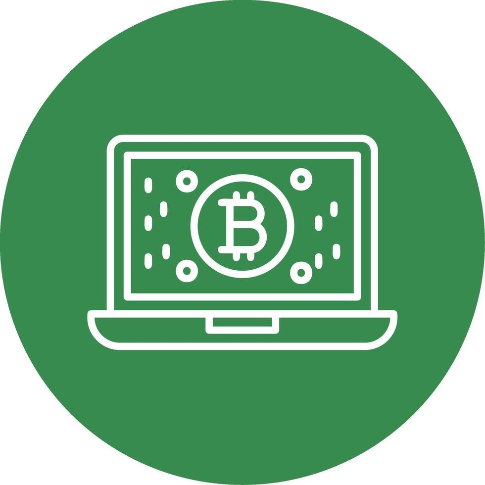 Bitcoin Earnings Multi Color Circle Icon vector
