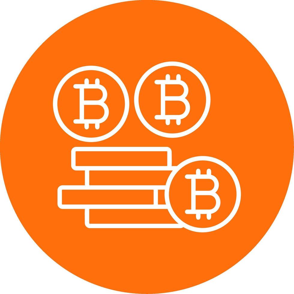 Bitcoins Bitcoins Multi Color Circle Icon vector