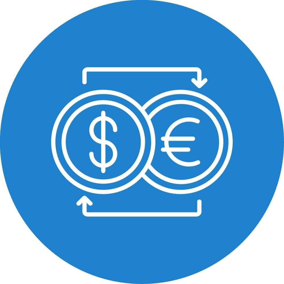 Currency Exchnage Multi Color Circle Icon vector