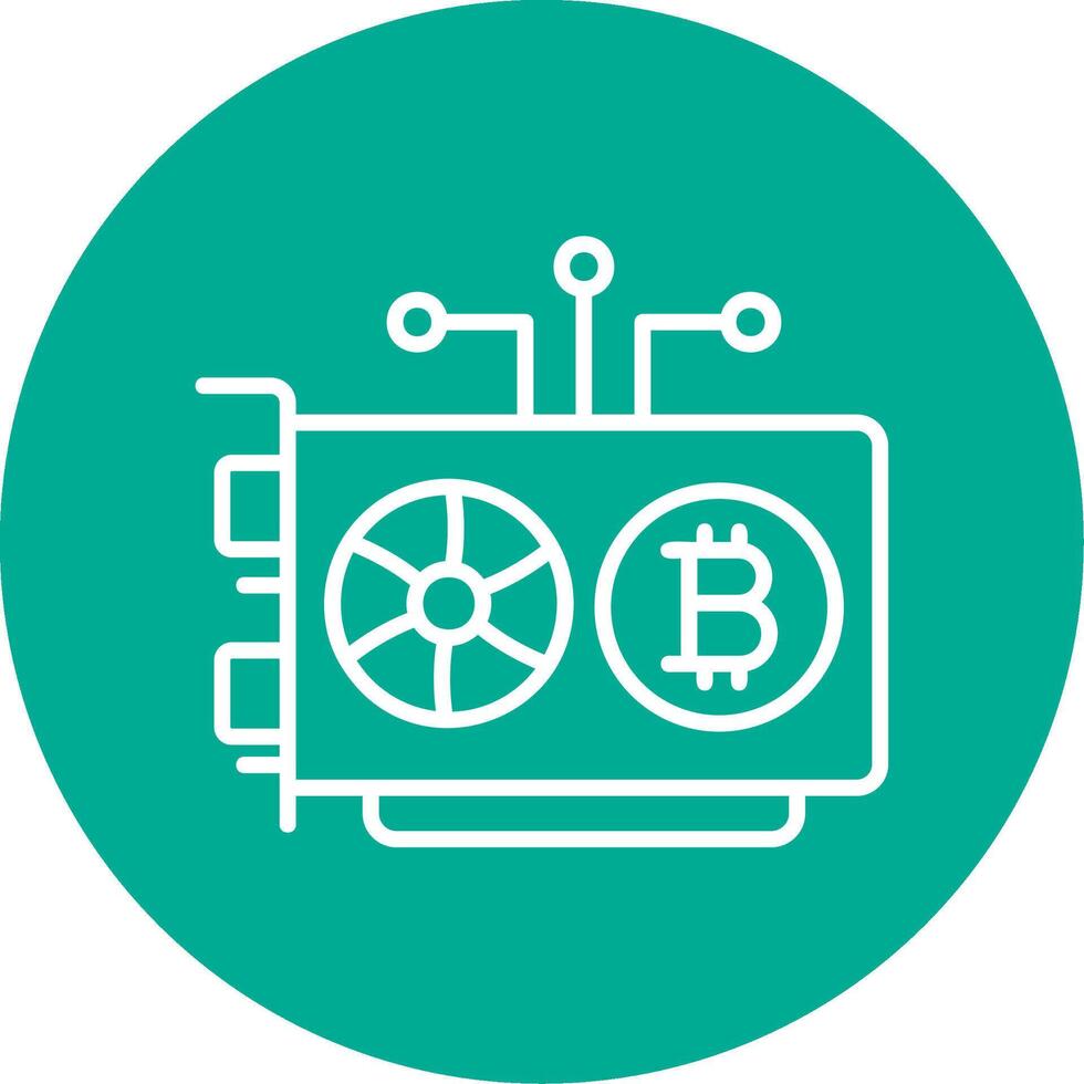 Mining Rig Multi Color Circle Icon vector