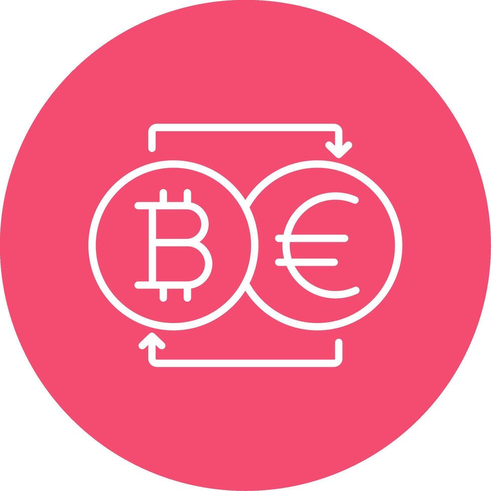 Bitcoin Changer Multi Color Circle Icon vector