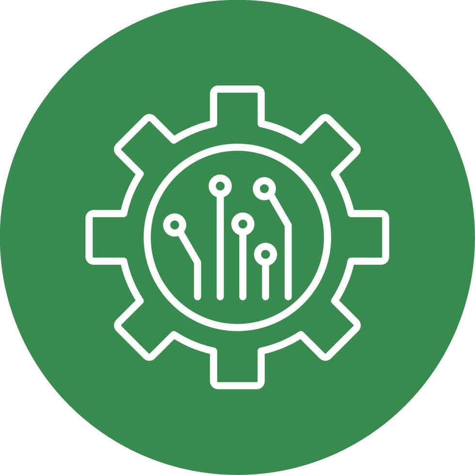 Mining Technology Multi Color Circle Icon vector
